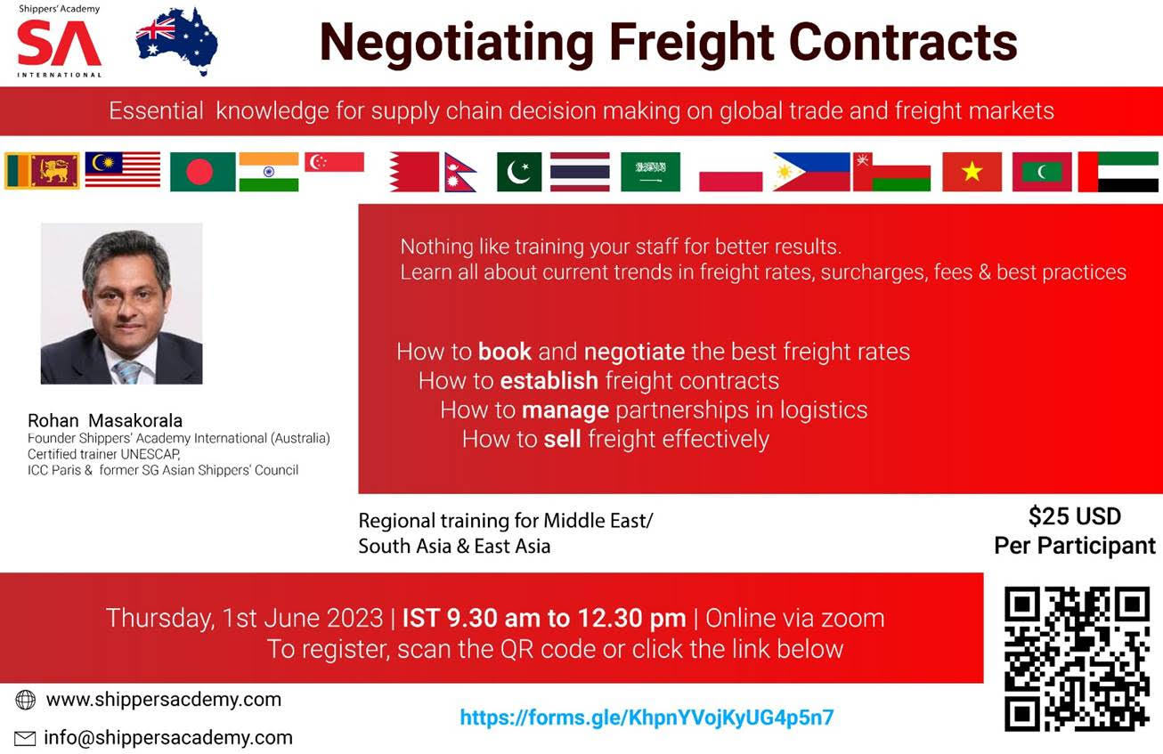 Regional training programme on understanding and negotiating freight rates