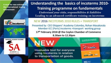 Training Programme on understanding the basics INCOTERMS what, why and how?