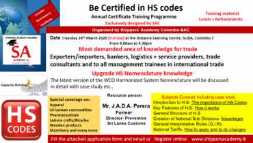Be Certified in HS Codes