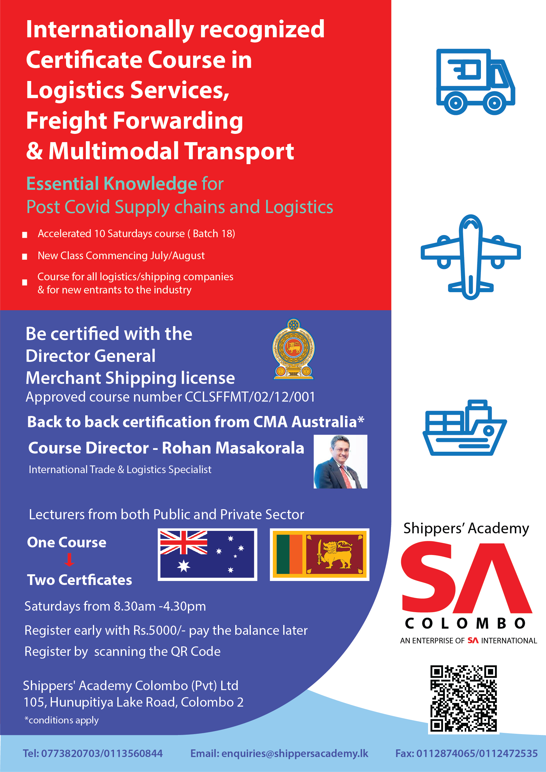 Internationally recognized Certicate Course in Logistics Services, Freight Forwarding & Multimodal Transport