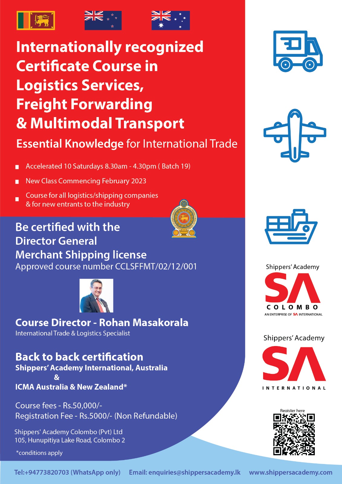 New batch - Certificate Course in Logistics Services, Freight Forwarding & Multimodal Transport
