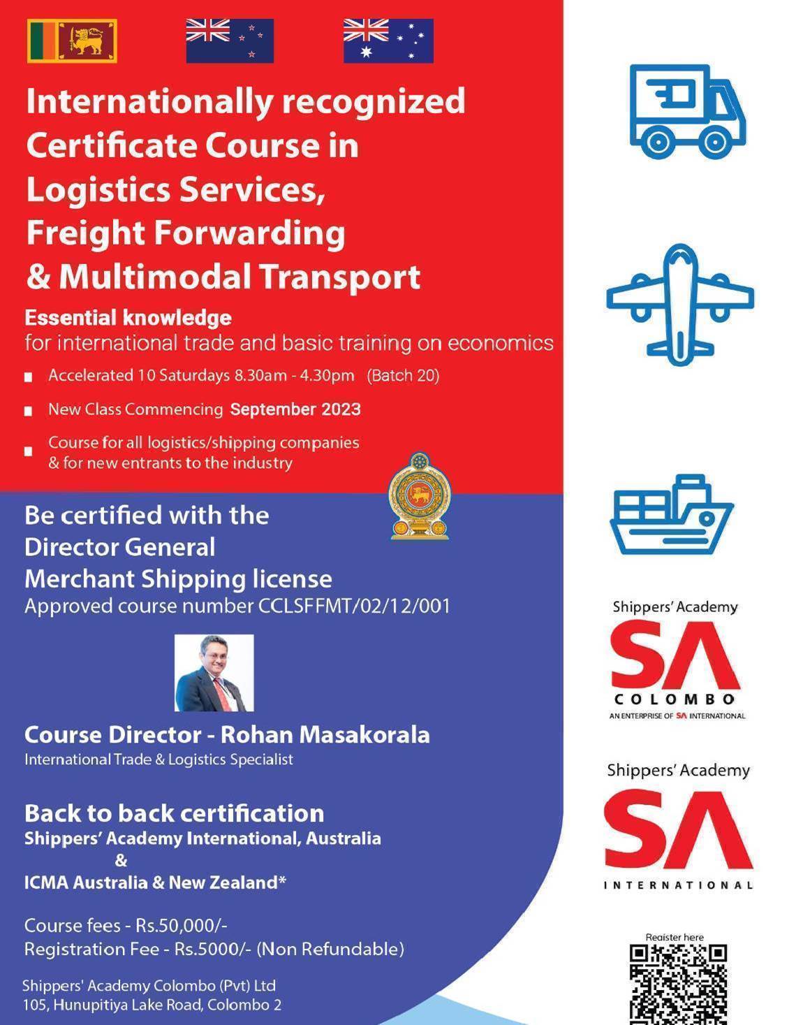 Certificate Course in Logistics Services, Freight Forwarding & Multimodal Transport