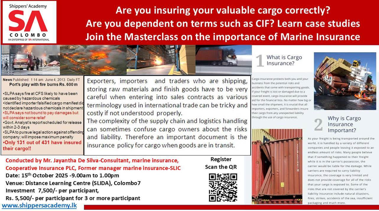 Masterclass on the importance on Marine Insurance for international trade