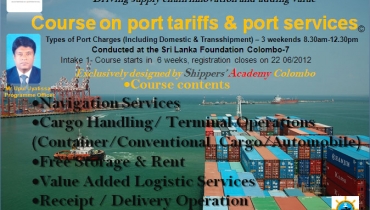 Certificate Course on port tariffs & port services